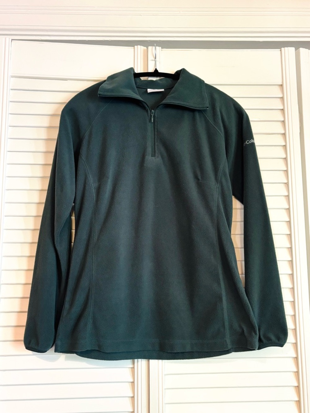 Columbia Green Quarter Zip Pullover Fleece Jacket Sweater Women’s Medium